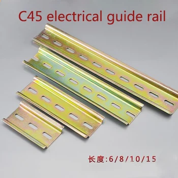 

1pcs Universal Type 35mm 0.5 Meter Aluminum Slotted DIN Rail for C45 DZ47 Terminal Blocks Contactor etc