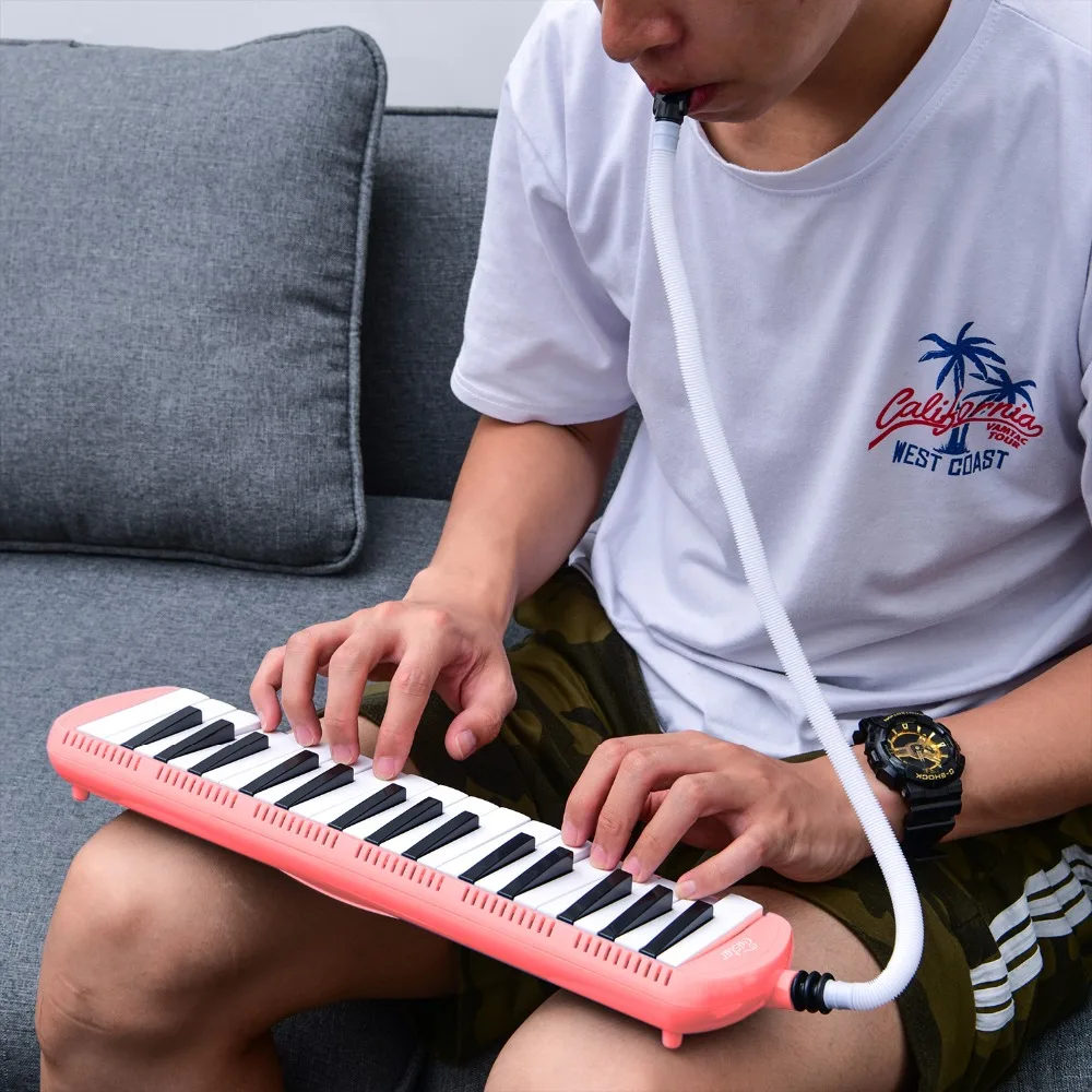 Eastar 32 клавиши клавиатура melodica комплект Фортепиано стиль мелодический Аккордеоны для студентов Chliden образование с сумкой музыкальный инструмент розовый