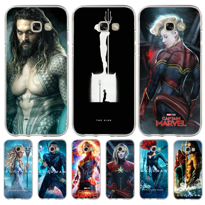 Крутой чехол captain marvel aquaman для Samsung Galaxy S6 S7 S8 S9 Edge Plus A3 A5 A7 A8 2016 2017 2018 J3 J5 J7 2015 |