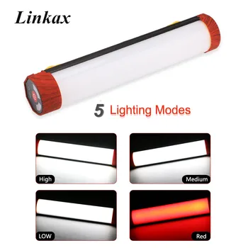 

Multi-function White+Red LED Flashlight Magnetic Work Light Night Sleeping Light Power Bank LED Torch Built in Battery+USB Cable