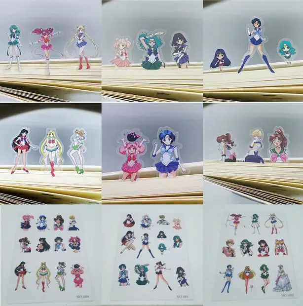 Бесплатная доставка 36 шт./лот Канцтовары sailor moon наклейки для скрапбукинга 3d