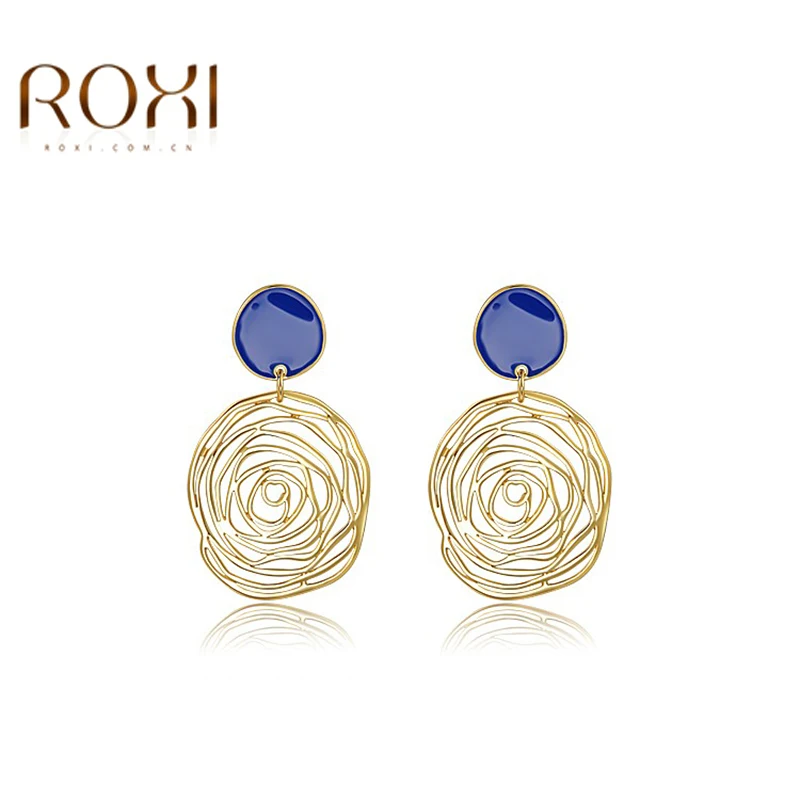 

ROXI Earrings for Women Fashion Gold Color Statement New Alloy Gold Women Retro Stud Earring on Party Wedding Casual/Sport