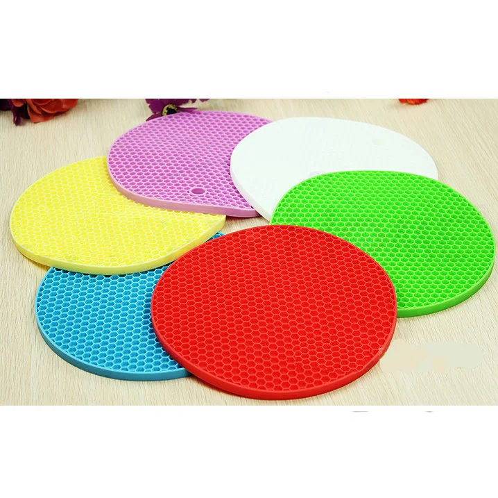 Dia 180*8mm Adiabatic Cup Pad Non toxic Silicone Mat Coaster