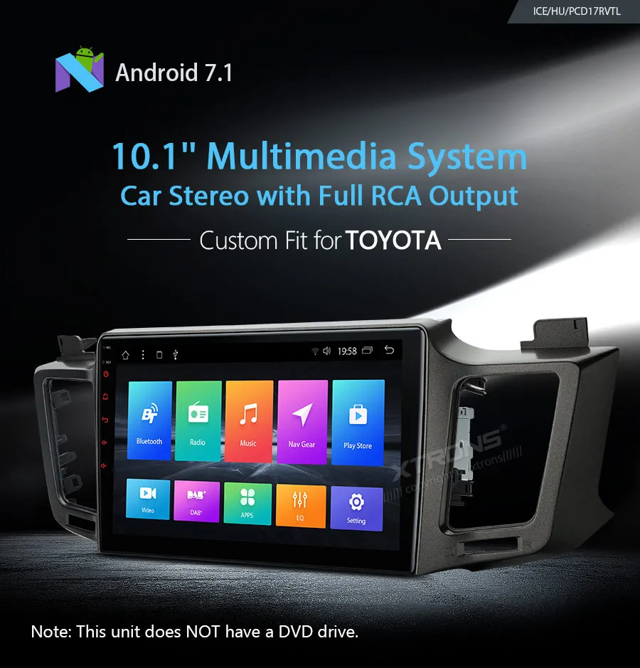 Cheap 10.1" Android 7.1 Car Stereo Radio Player RCA GPS Canbus DAB+ OBD WIFI NO DVD For Toyota RAV4 2013 2014 2015 2016 2017 0