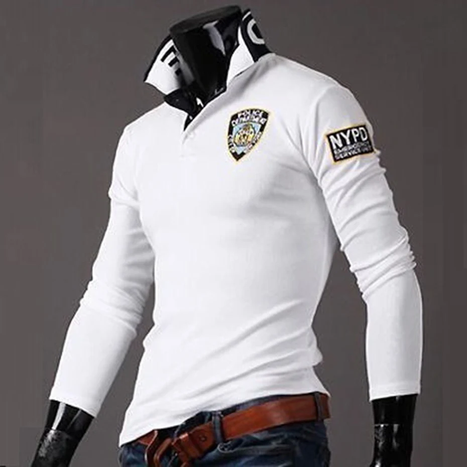 

ZOGAA 2019 Autumn Spring Men Breathable Casual Cotton Printed Mens Long Sleeve Polo Shirt Fashion Brand Polo Shirt Hot Sale