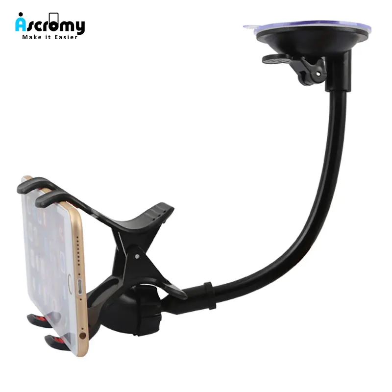 Ascromy Car Phone Holder Flexible 360 Degree Adjustable Support GPS Car Mount Mobile Phone Holder For iPhone 7 Xiaomi Smartphone (1)