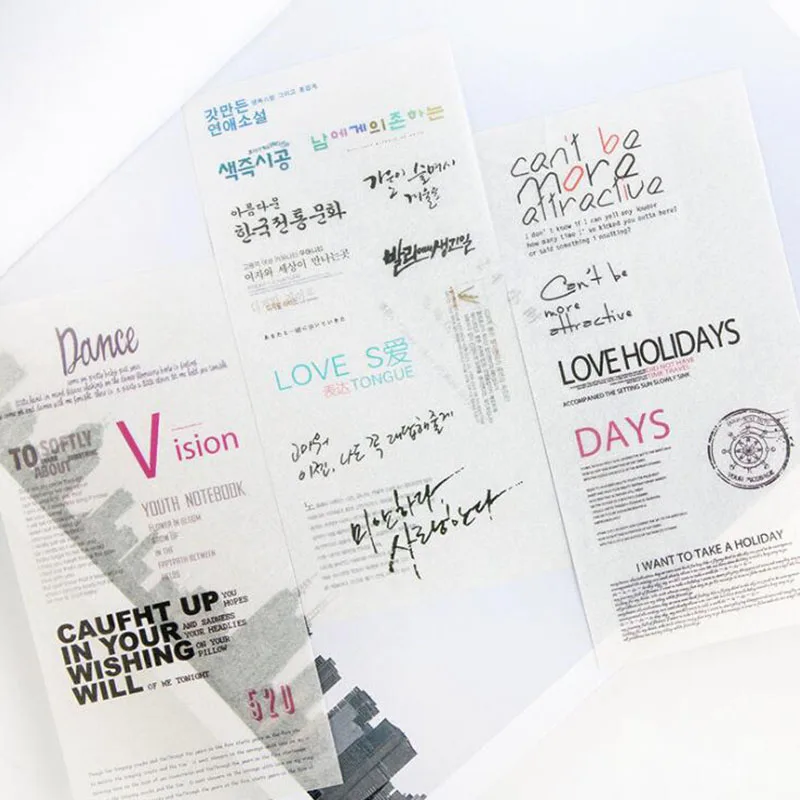 

6pc / Packaging, Creative Digital Space / Transparent Stickers Student Stationery Diy Decorative Diary Collage Learning Gifts