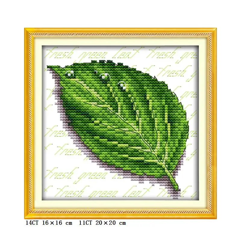 Все виды листьев маленький размер мини ручной работы DIY Вышивка крестиком кленовый лист листья гинкго и другие Висячие картины - Цвет: J196
