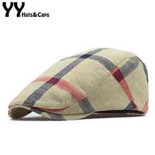 Классический стиль Englad, клетчатые береты, кепка s для мужчин, Повседневная Спортивная Кепка унисекс, хлопковые береты, шапки Boina Casquette, плоская кепка для женщин YY7210