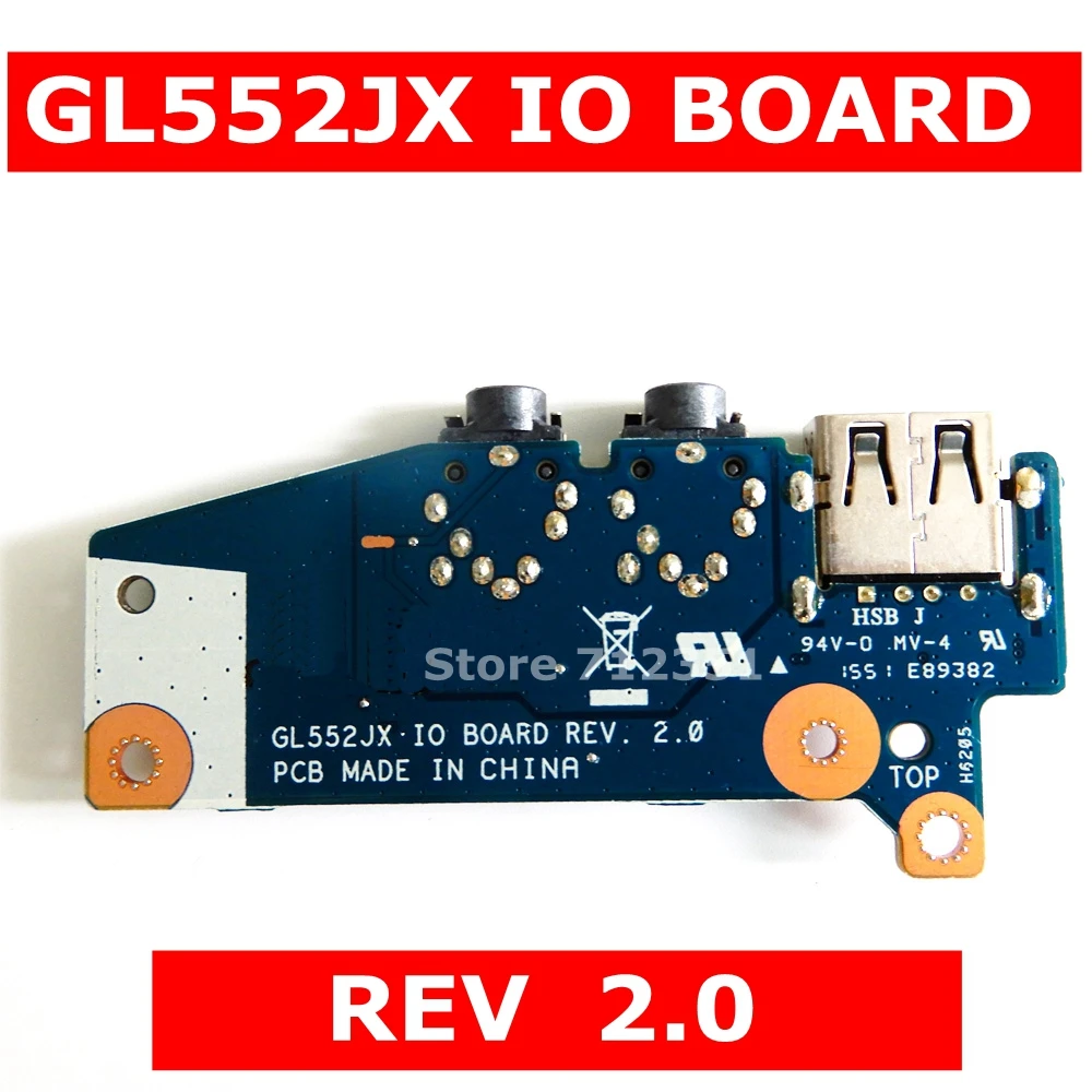 

GL552JX IO_board REV 2.0 For ASUS ROG GL552 GL552J GL552JX ZX50JX laptop motherboard Audio Board USB Audio Jack Board