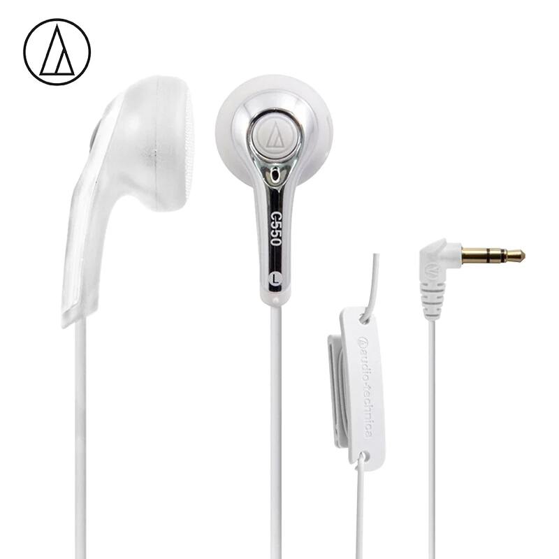 Оригинальный Audio Technica ATH C550 проводные наушники с тремя полосами выравнивания