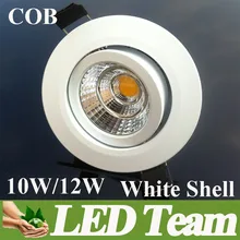 COB СВЕТОДИОДНЫЙ Светильник 10 Вт 12 Вт Epistar Затемнения Утоплена Вниз Света Испания Стиль Спальня СВЕТОДИОДНЫЕ Лампы+ Водитель Гарантия 3 года