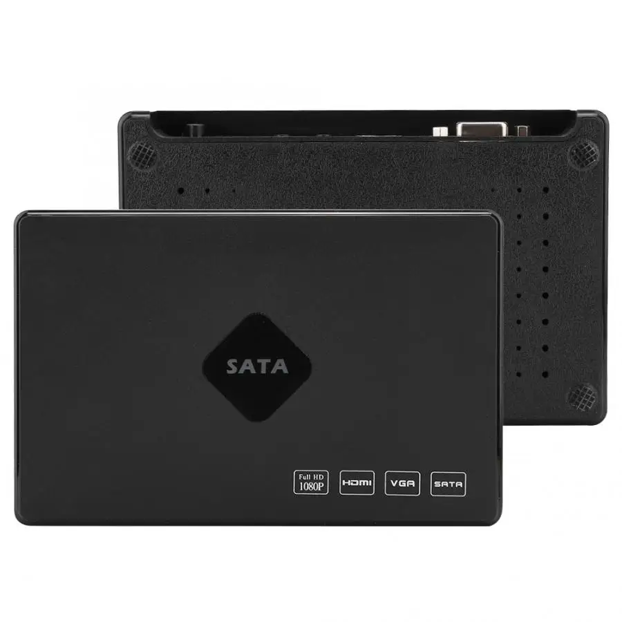 Mini Full HD 1080P 2.5 inch SATA HDD Player Video Audio Media Player 80G/120G/160G/320G/500G Memory Optional