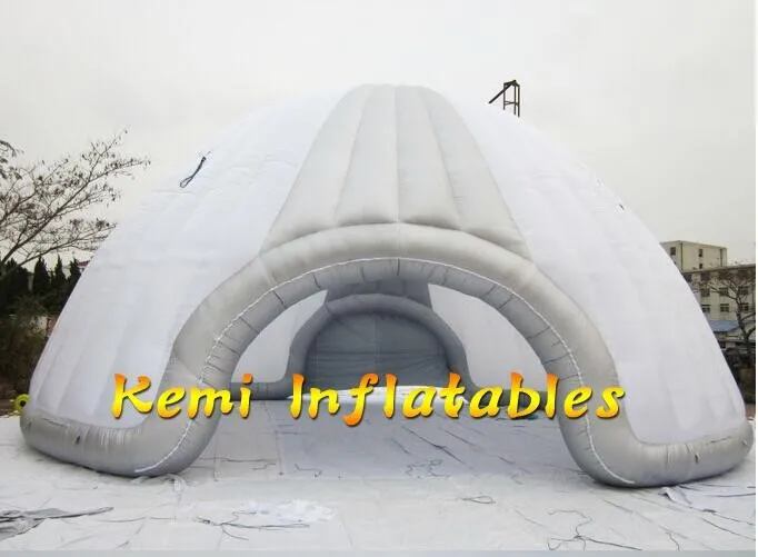 7 м белый серебристый надувной купол палатка надувной igloo палатка открытый события надувной igloo шатер
