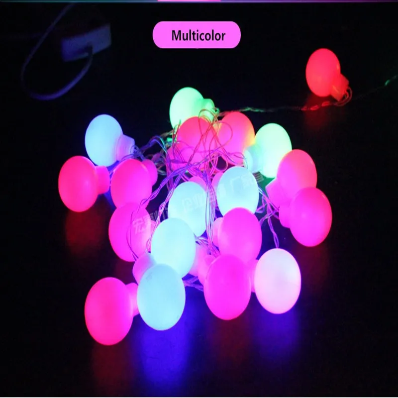 

5m 20 Big balls LED Ball string lights Curtain garland lamp for fairy wedding party new year Outdoor Christmas Holiday lighting