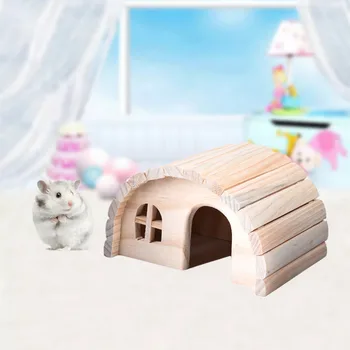 

Exquisite Beautiful Wooden House Chew Toys cute nest for Little Pets hamsters chinchillas Guinea pigs