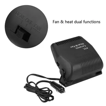 

2 in 1 Portable Car Ceramic Heating Cooling Fan Heater Defroster Demister Auto Vehicle Dryer Window Screen