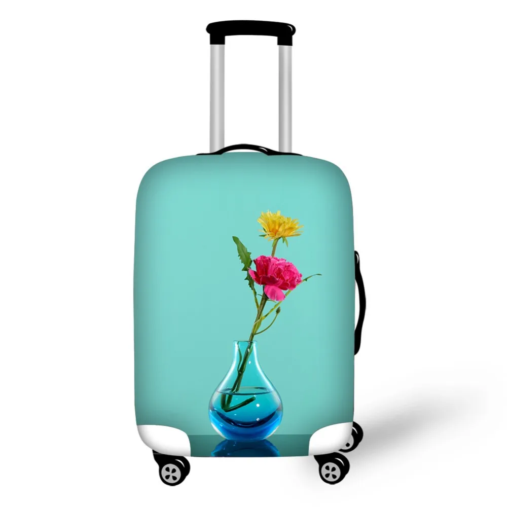 AnyFocus 3D Flower Travel Luggage Protective Cover for 18-30 Inch Trolley Suitcase Elastic Trunk Case Dust Covers with Zipper