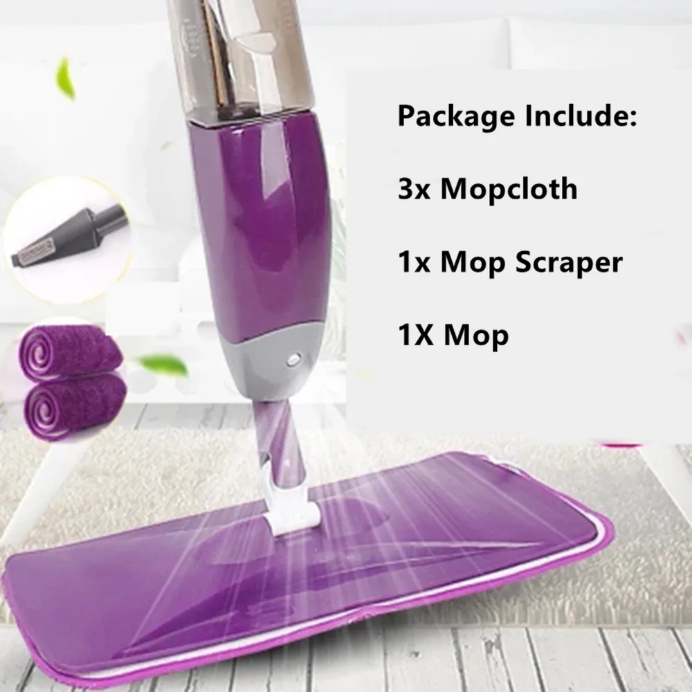 

Spray Water Mop Aluminium Rod Metal Holder Clean kitchen Floor Multifunction Mop Tool Sent Microfibre MopCloth Free Shipping