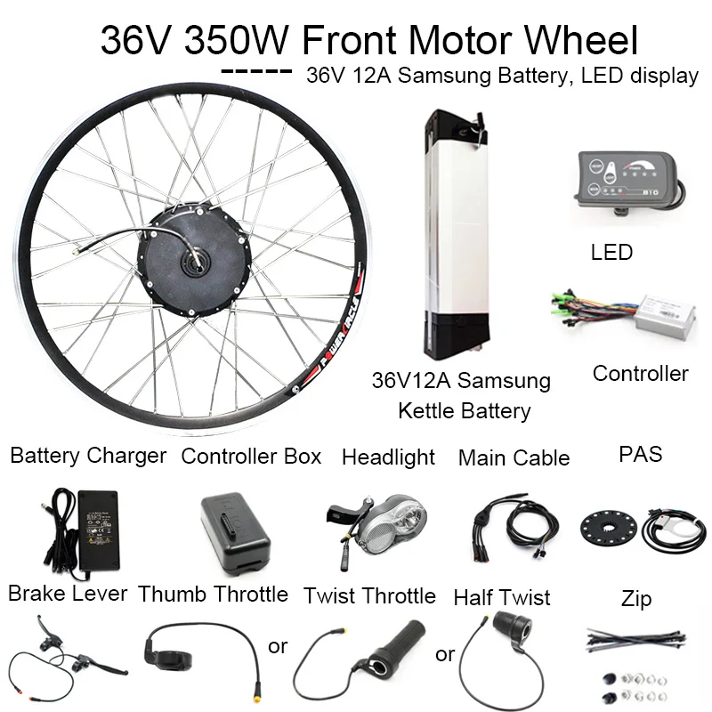 36V мощный 12 asamsung Батарея 250 Вт 350 Вт 500 Вт мотор для электрического велосипеда комплект LCD900 Дисплей регулятор вентильного двигателя горный электровелосипед Запчасти - Цвет: 3612samsung350WLED