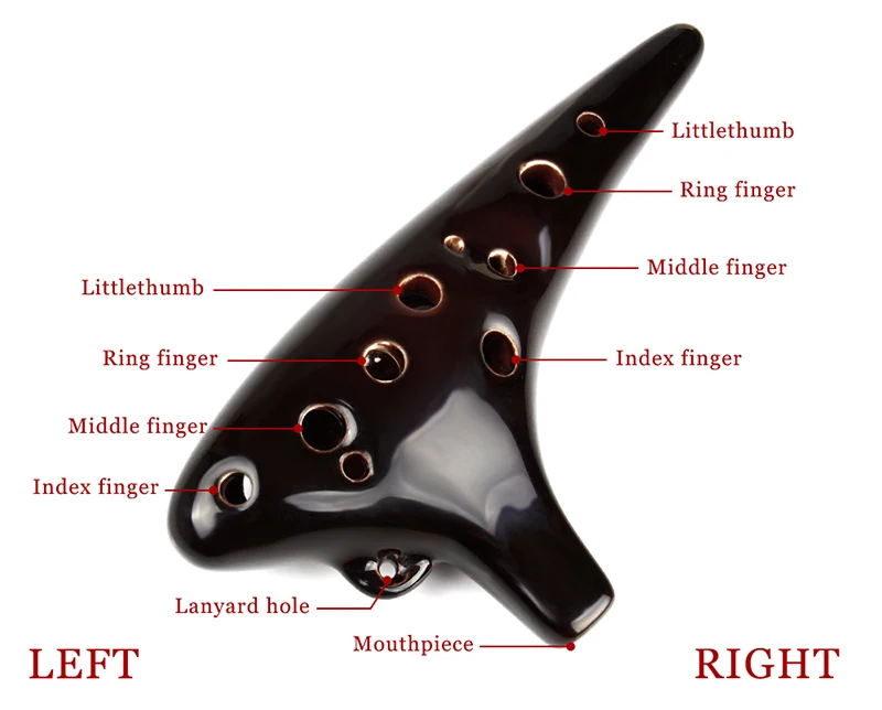 Коричневый черный фарфор шаблон SC Ocarina 12 Отверстий ключ Духовых Музыкальных Инструментов для Музыки Любителей