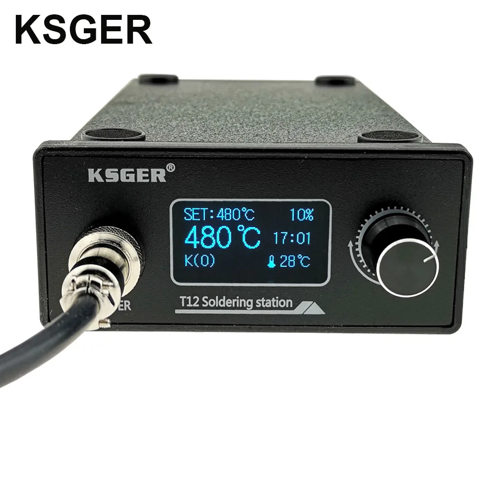 

KSGER T12 Soldering Iron Station DIY STM32 OLED V2.01 Temperature Controller Tools Tips ABS Case FX9501 Handle Quick Heating