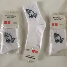 5 par moda orar manos misericordia hiphop monopatín athleisure calcetines hombre ocasional min largo calcetines hombres mujeres marca meias calcetines