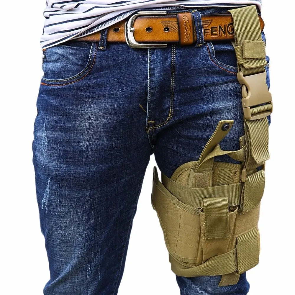 

Adjustable Outdoor Tactical Puttee Bag Thigh Leg For Hunting Airsoft Military Gun Holster Pouch