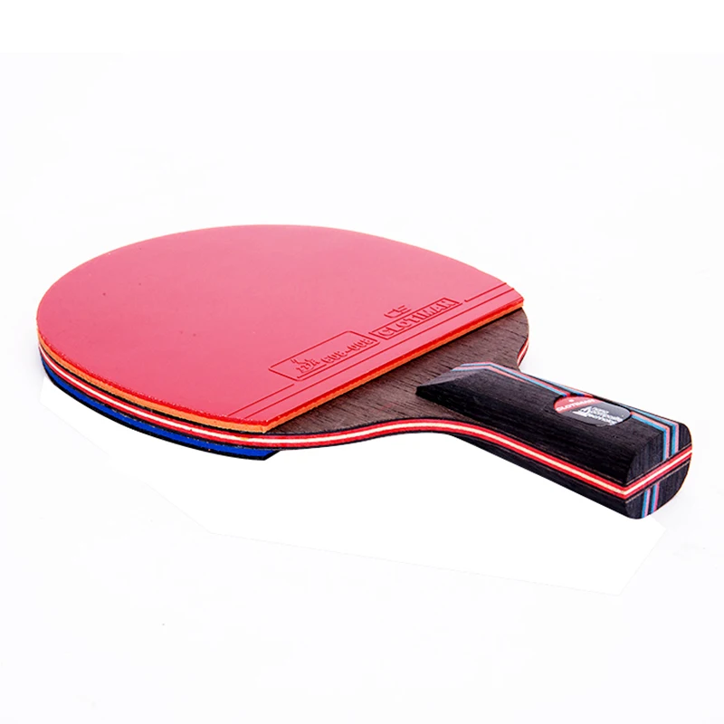 Tanie Rakieta do tenisa stołowego z włókna węglowego 7 warstw długa rączka krótki uchwyt poziomy uchwyt stół do tenisa stołowego wiosło ostrze gumowe