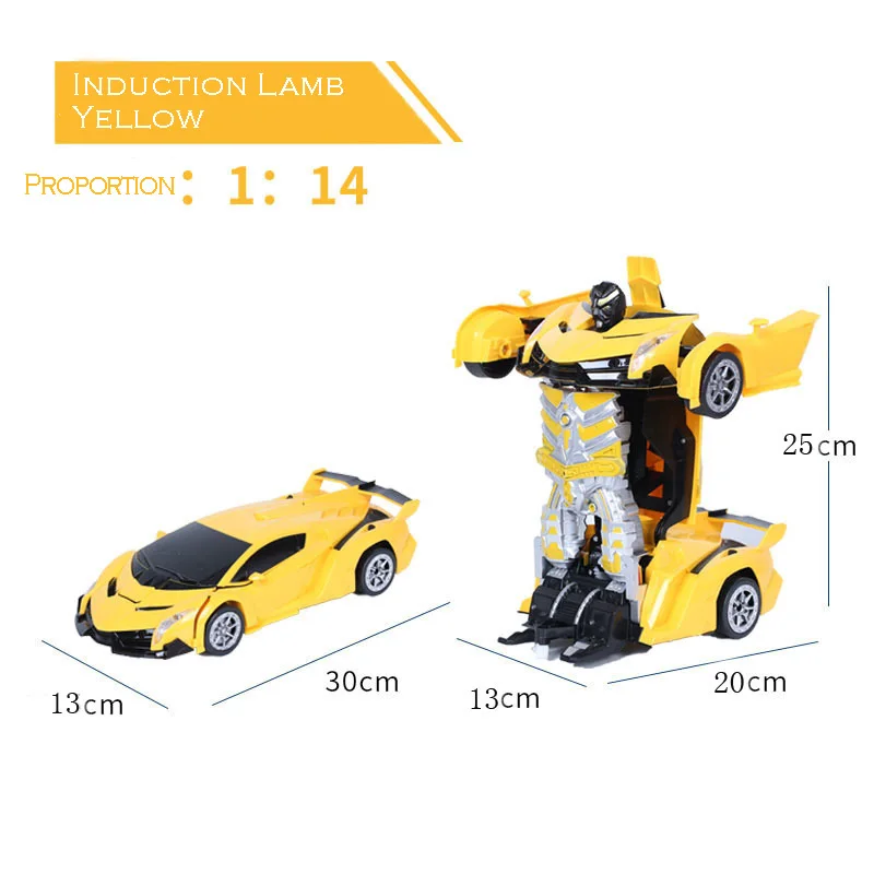 RC автомобиль роботы-трансформеры спортивный автомобиль модели роботов деформации автомобиля свет индукции Электрический робот детские игрушки подарки для мальчиков - Цвет: G