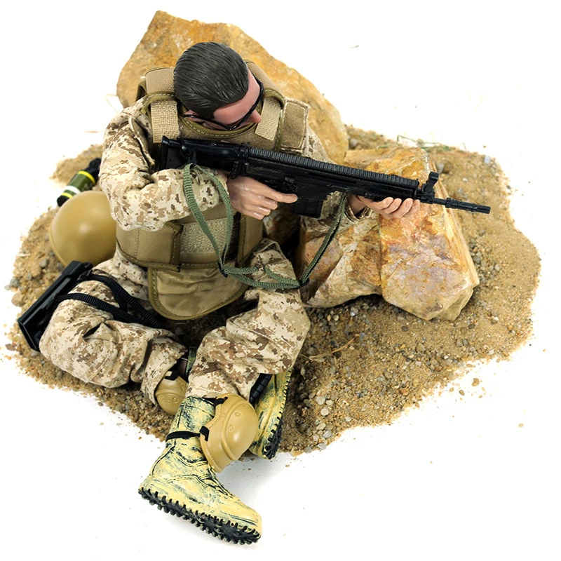  30cm military model 1/6 SWAT Black Uniform Military Army Combat Game Toys Soldier Set Action Figure