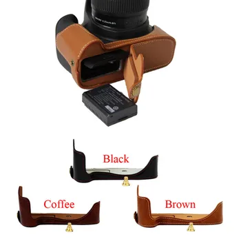 

Pu Leather Half Camera case For Canon 1300D 1200D 1100D Bottom Video Bag Cover Open battery directly