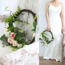 Jonnafe искусственный цветок зелени Букеты Свадебные аксессуары украшения Свадебный ручной связанный букет