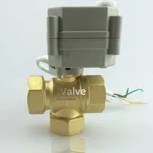 HSH-Flo DN15-25 DC5V 3 Way редукционный проходный моторизованный шаровой клапан NPT/BSP латунный, 5 проводов позиции отзывы шаровой клапан CR5-01