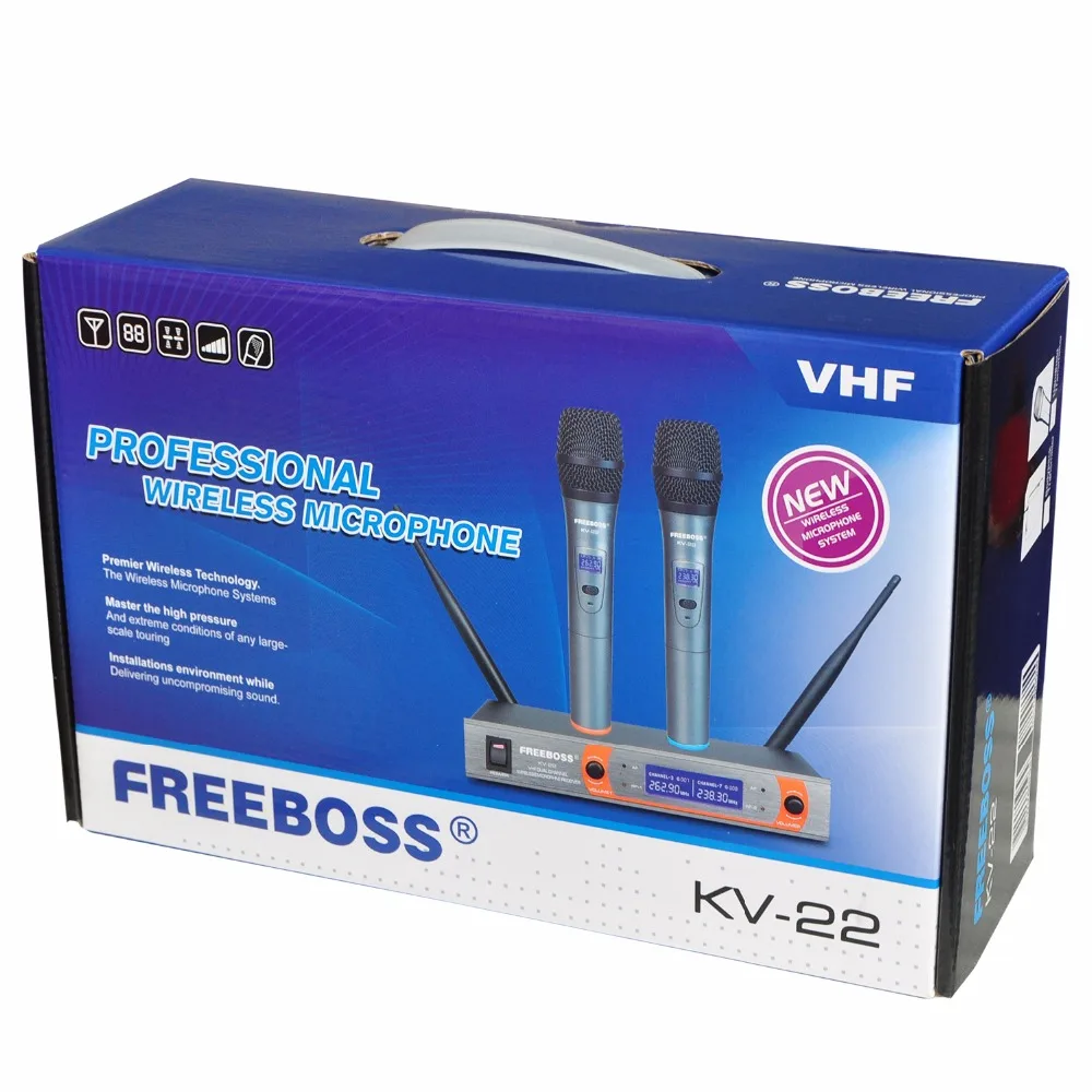 Freeboss KV-22H2 VHF 2 поясной беспроводной микрофон семейные вечерние 2 нагрудные 2 гарнитура микрофон беспроводной микрофон