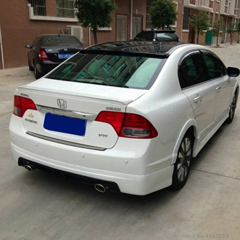 Для Honda Civic 2006 до 2016 черный топ крыло автомобиля АБС пластик неокрашенный задний