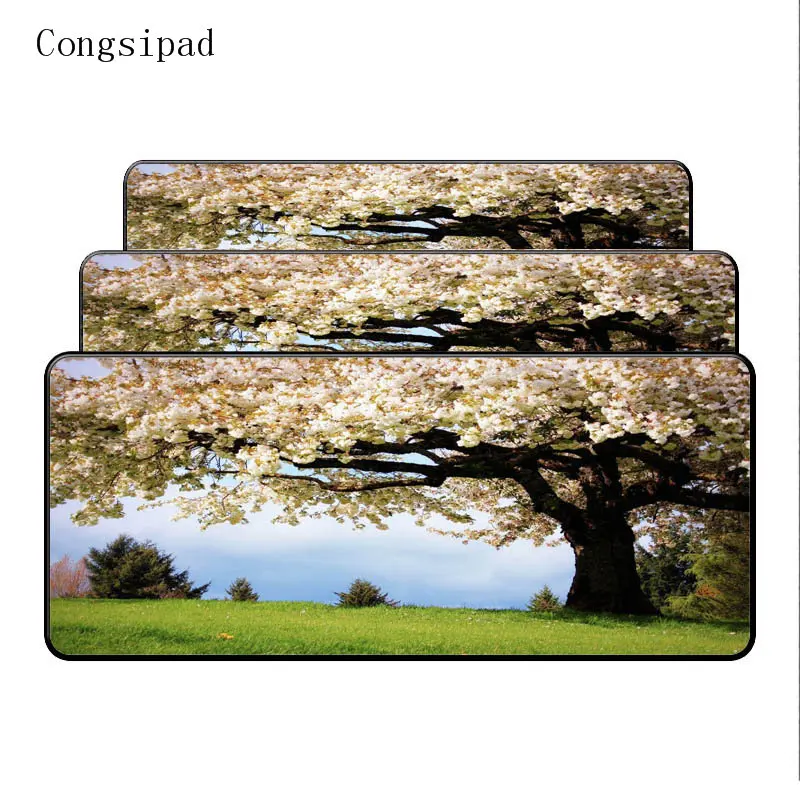  Congsipad Flower Tree Large Gaming Mouse Pad Gamer Locking Edge Keyboard MouseMat Gaming Grande Mou