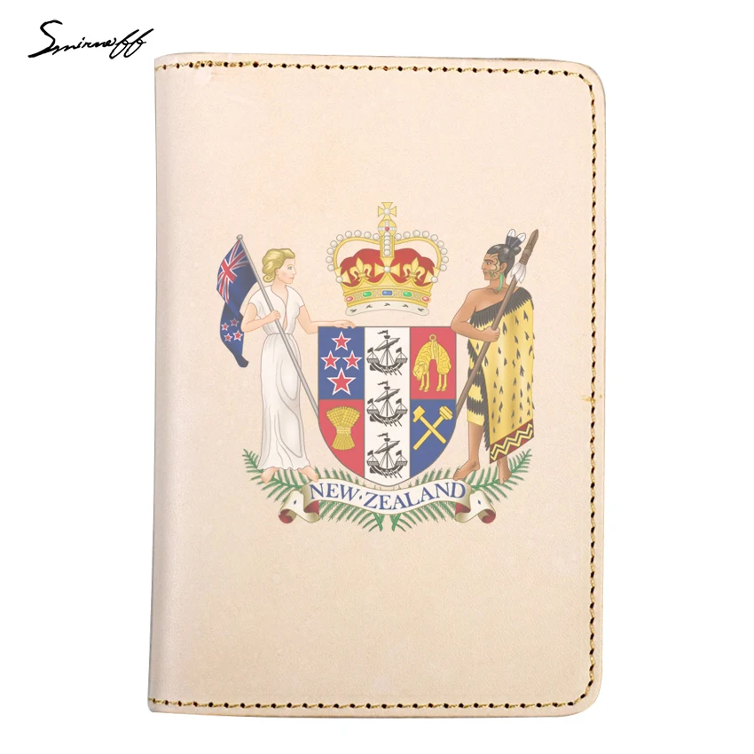 New Zealand Passport Cover Real Cow leather Card Holders Men Custom
