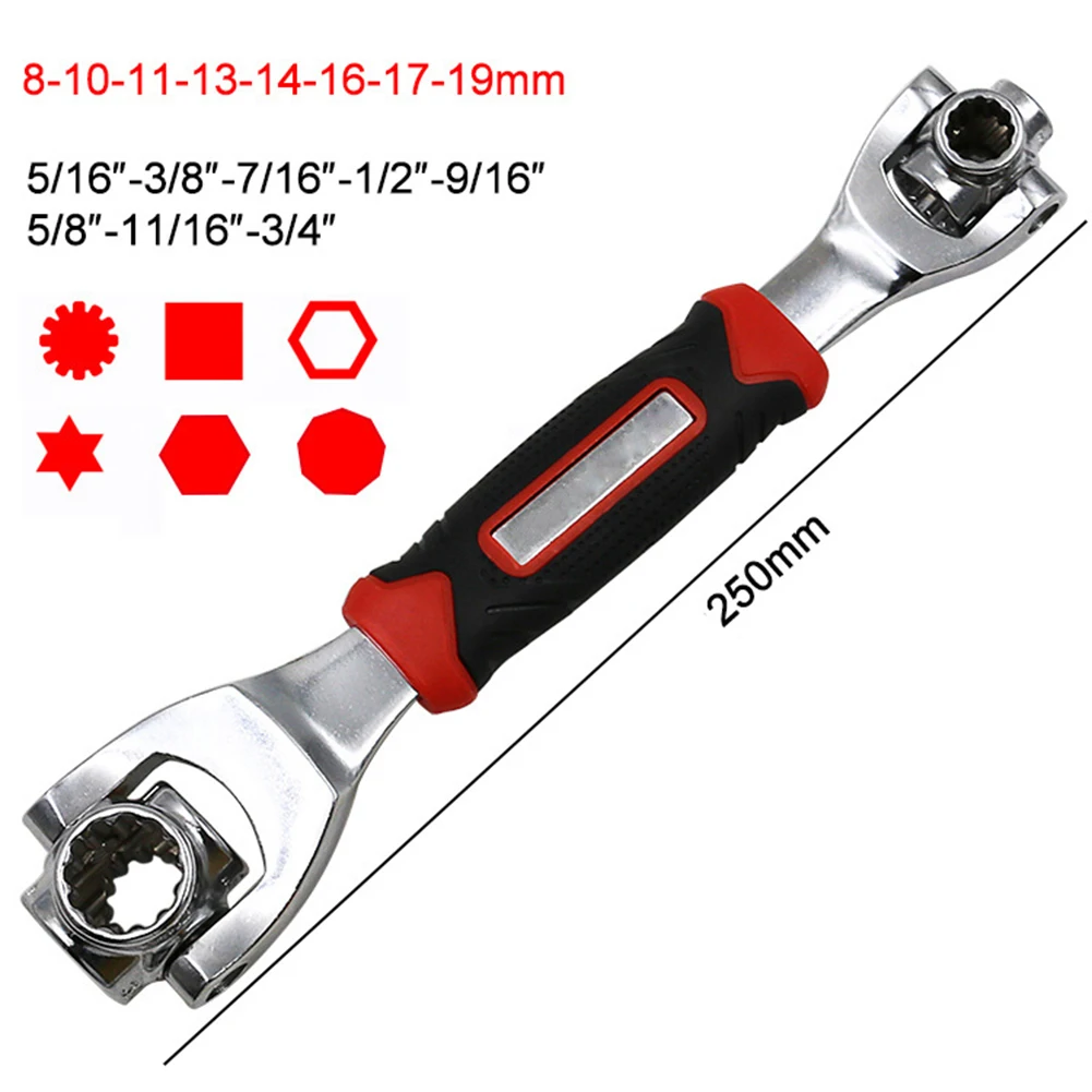 

Tiger Wrench 48 in 1 Tools Socket Works with Spline Bolts Torx 360 Degree 6-Point Universial Furniture Car Repair
