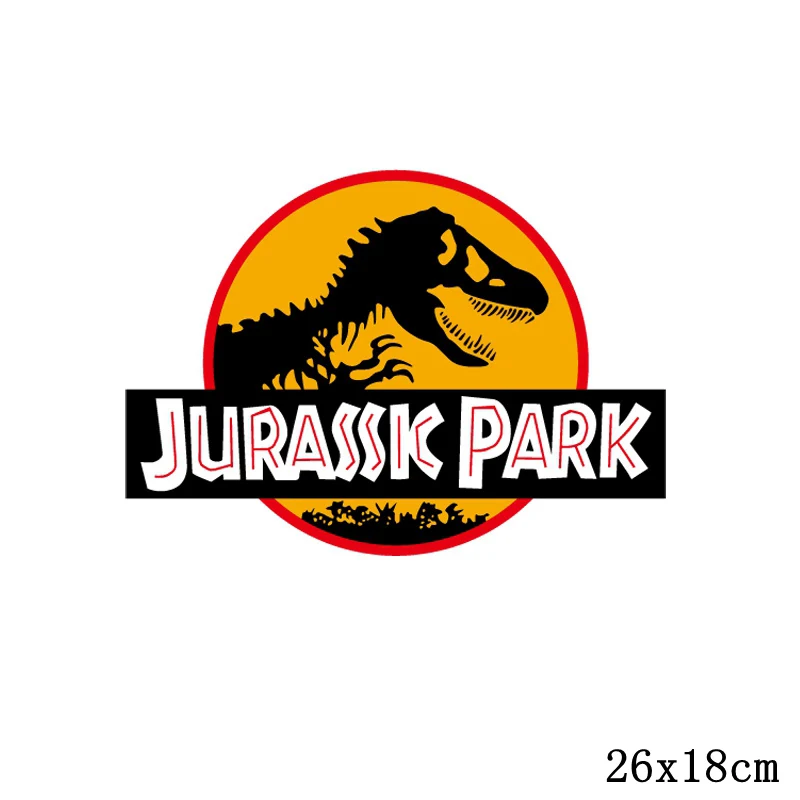 Nicediy Jurassic Park Heat Transfers Dinosaur On Patches For Clothes T-shirt Thermal Transfer Stickers Wholesale Accessories DIY