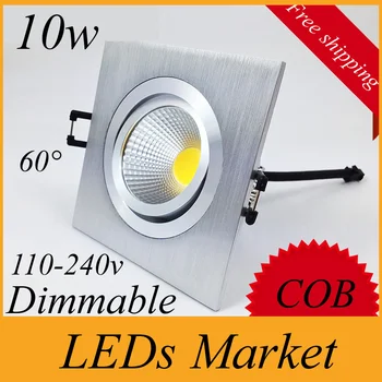 

factory sale 10w square led ceiling spotlight dimmable 2*10w led down lights for home 60angle 90-260v warm cold white +Driver UL