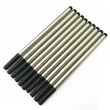 10 шт Высокое качество синие черные чернила Заправка для ролика Шариковая ручка, канцелярские принадлежности для офиса аксессуары 0,5 мм ручка картридж