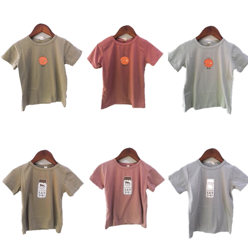 

Facejoyous Summer Casual Baby Girls Boys T Shirt Girl O-neck Cotton Tops Boy Short Sleeve Cartoon Clothing Children Clothes 2-7T