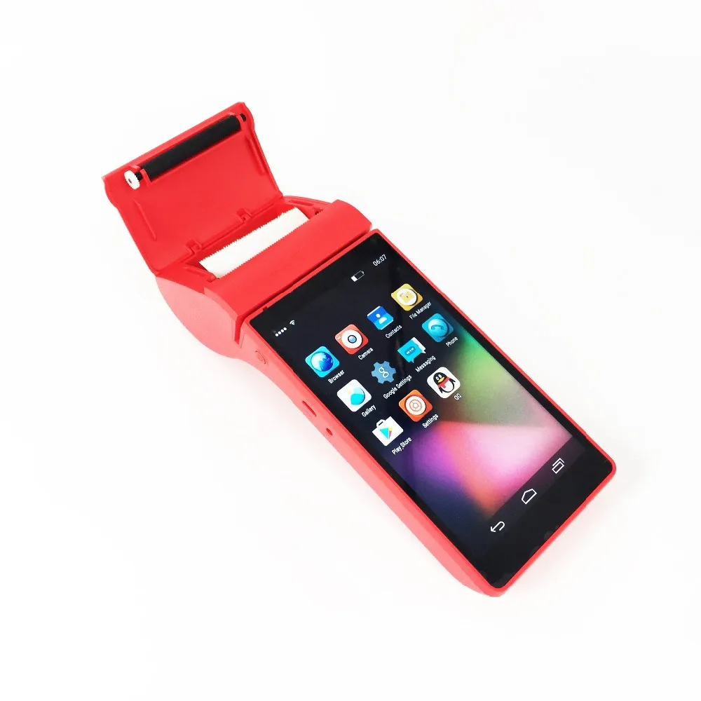 Free SDK Android Mobile Pos Thermal Printer Handheld POS Tablet Terminal 4G Wireless Bluetooth barcode Scanner