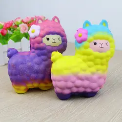 1 шт. оригинальный Джамбо 12 см Kawaii Squishy замедлить рост Bling Радуга овец/альпаки мягкие милые животные Squeeze хлеб торт Ароматические игрушки