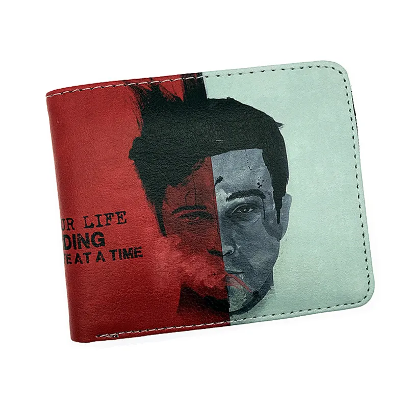 

Free Shipping Popular Movie Purse Fight Club Jaws Once Upon A Time Wallet With Coin Pocket Card Holder High Quality