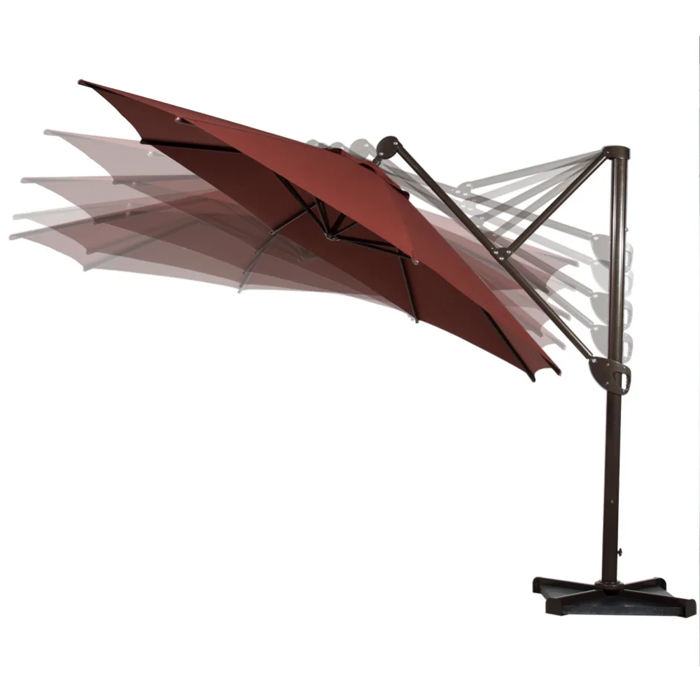 Abba Patio 11 Feet Octagon Offset Cantilever Patio Umbrella With Vertical Tilt And Cross Base Dark Red Cantilever Patio Umbrella Patio Umbrellaumbrella Patio Aliexpress
