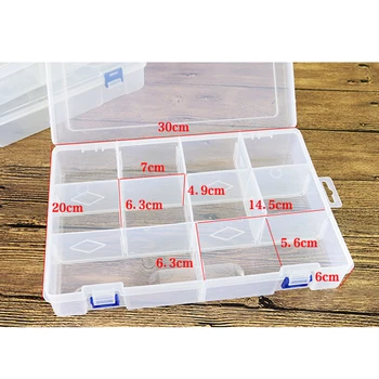 

Big 10 Grids Detachable Transparent Plastic Box Thickened Toolbox Convenient