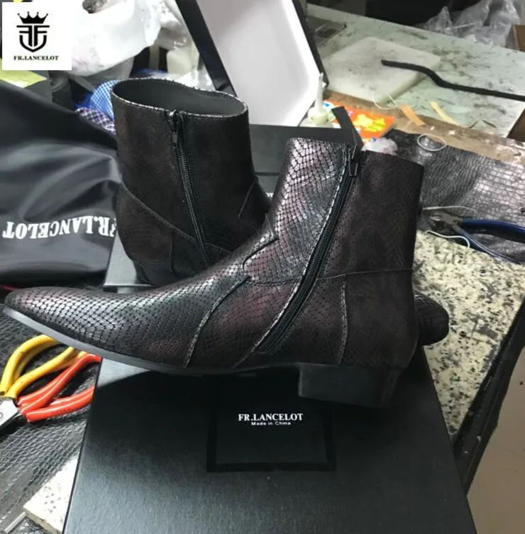 high end leather boots