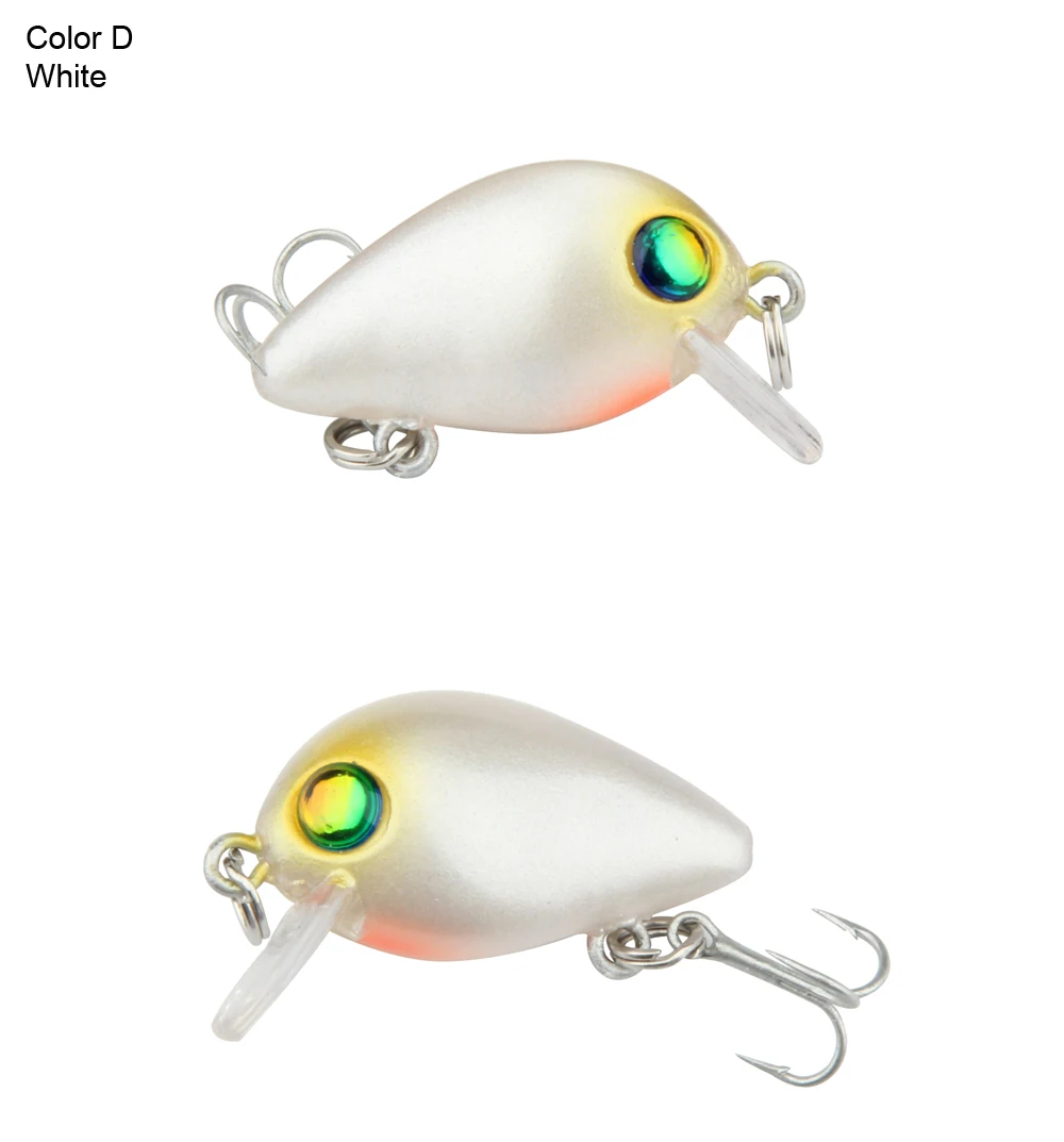 High Quality ABS Plactic Lure 1pc 3cm 1.5g Crankbait Fishing Lure Minnow Floating Isca Crankbait VMC Hook Fishing Tackle  (13)